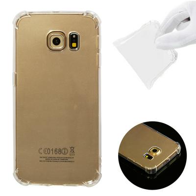 Shockproof Anti-Scratch Transparent Soft TPU Back Cover Case for Samsung Galaxy S6 Edge / G9250