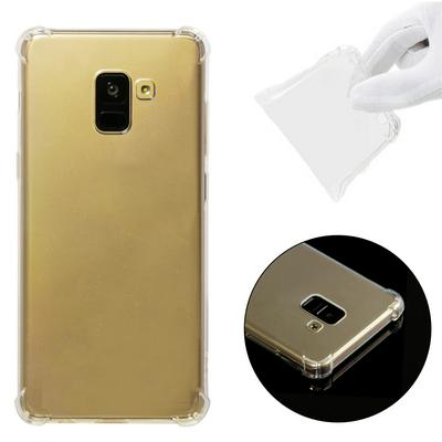 Shockproof Anti-Scratch Transparent Soft TPU Back Cover Protective Case for Samsung Galaxy A8+ (2018) / A730