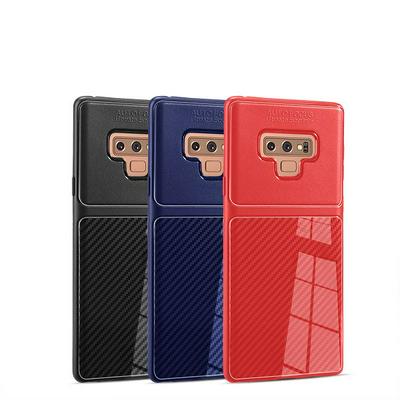 Solid Color Carbon Fibre Pattern Soft TPU Back Cover Case for Samsung Galaxy Note 9