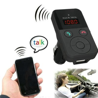 302E Bluetooth Car Kits MP3 Player with TF Card Slot Car Chargers FM Transmitters with Remote Countrol Wireless Handsfree Phone Call