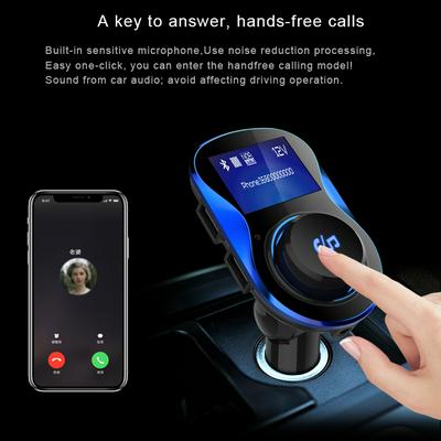 BC28 Car MP3 Bluetooth Handsfree Wireless FM Transmitter Bluetooth 1.4 inch Screen LCD  