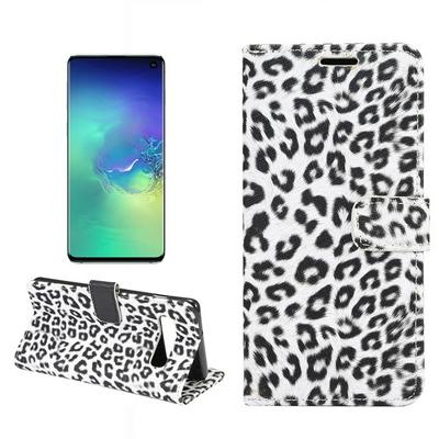 Leopard Pattern Side Flip Shockproof PU Leather + Soft TPU Magnetic Buckle with Stand Card Slots Wallet Protective Case for Samsung Galaxy S10e / S10 Lite