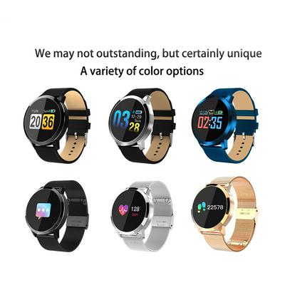 Q8 IP67 Waterproof 1.3" HD Touch Screen Calls/SMS Remind Bluetooth Camera Heart Rate/Blood Pressure/Sleep Monitor Men Women Kids Fitness Tracker Smart Watch for Android & IOS