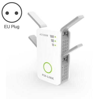 PIX-LINK LV-AC09 1200 Mbps 2.4/5GHz Dual Band AP Wireless Wifi Repeater Range AC Extender Repeater Router WPS with 4 External Antennas