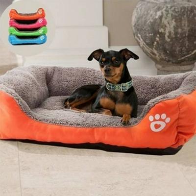 Puppy Bed Pets Cat Mat Dog Beds Large Sofa Warm Cotton Fleece Blanket Dogs Cushion House Kennel Baskets 