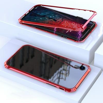 Detachable Magnetic King Aluminium + Transparent Glass Hybrid Back Cover Case for iPhone XR 6.1 
