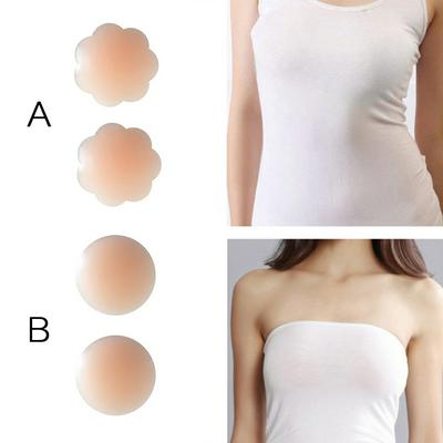 2pcs Thickened Reusable Invisible Silicone Bra Strapless Self Adhesive Nipple Breast Chest Stickers