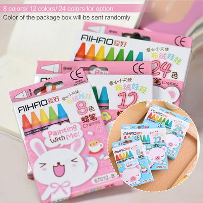 Lovely Animal Pattern Non-Toxic Oil Painting Crayons DIY Drawing Wax Pens Student School Stationery Supplies
