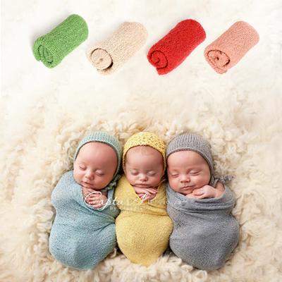 Newborn Babies Boy Girl Stretchy Soft Swaddling Photography Props Baby Wrap Yarn Cloth Blankets