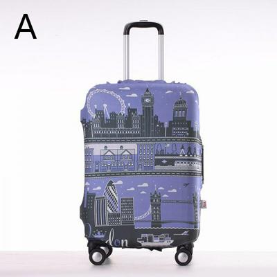 S/M/L Size City Pattern Dust-Proof Wear Resistant Stretch Polyester Travel Luggage Suitcase Protective Cover for 20/24/28 inch Luggage Travel Accessories
