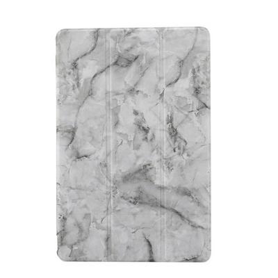 Tri-fold Marble Pattern Shockproof PU Leather Ultra-thin Bracket Tablet Case with Pencil Holder for Samsung Galaxy Tab A7 2020 T500