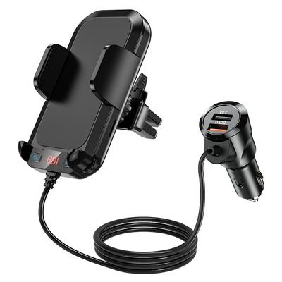 A20 Pro Car Charger MP3 Player Bluetooth 5.0 Receiver FM Transmitter Hands-free QC3.0 Quick Charger with Phone Holder