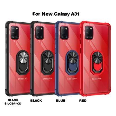 Sergeant 2 in 1 Detachable Anti-fall Shockproof Hard PC Bracket Acrylic Back Cover Case with Kickstand for Samsung Galaxy A31