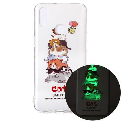 Luminous Colored Painting Shockproof Anti-Scratch Soft TPU Back Cover Case for Samsung Galaxy A10S