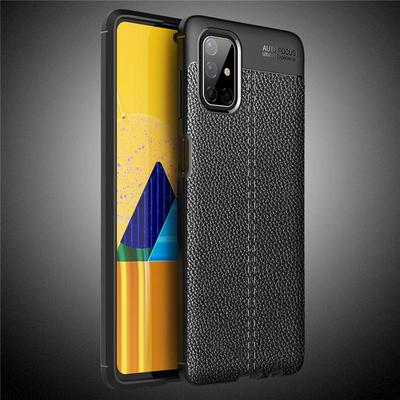 Litchi Pattern Anti-Scratch Shockproof Soft TPU Back Cover Case for Samsung Galaxy M51