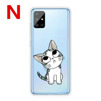 Colored Painting Cartoon Pattern Shockproof Anti-Scratch High Transparency Soft TPU Back Cover Case for Samsung Galaxy A71
