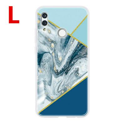 Geometric Marble Pattern Shockproof Anti-Scratch Soft TPU Back Cover Case for Huawei Honor 10 Lite