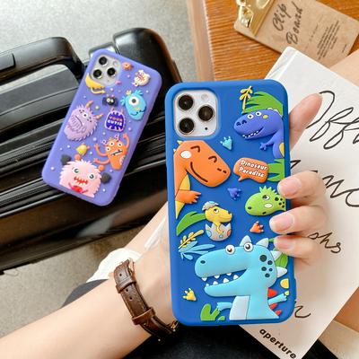 3D Cartoon Pattern Shockproof Anti-Scratch Soft Silicone Back Cover Case for iPhone X / XS