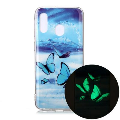 Luminous Colored Painting Shockproof Anti-Scratch Soft TPU Back Cover Case for Samsung Galaxy A20e