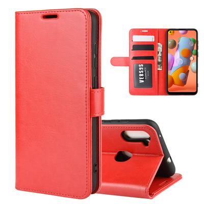 R61 Pattern Single Fold Edge Side Flip Shockproof PU Leather + Soft TPU Picture Frame Card Slots with Magnetic Buckle and Stand Wallet Case for Samsung Galaxy A11 US Version