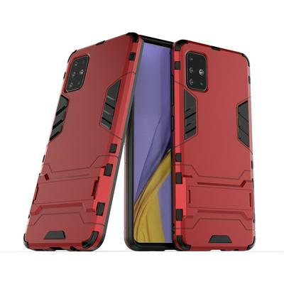 Iron Man Armor Creative Anti-Fall 3 in 1 Detachable Hard PC + Soft TPU with Invisible Stand Back Cover Case for Samsung Galaxy A51