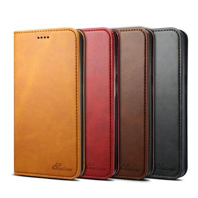 Retro Simple Little Calf Pattern Magnetic Attraction Side Flip Shockproof PU Leather + Soft TPU with Card Slots and Stand Protective Case for Samsung Galaxy S20