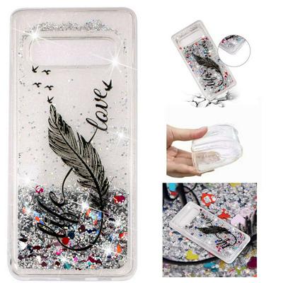 Personalized Creative Quicksand Anti-Fall Soft TPU Back Cover Protective Case for Samsung Galaxy S10+ / S10 Plus