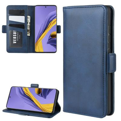 Crazy Horse Pattern Shockproof Side Flip PU Leather + Soft TPU Card Slots with Double Buckles and Stand Wallet Case for Samsung Galaxy A51