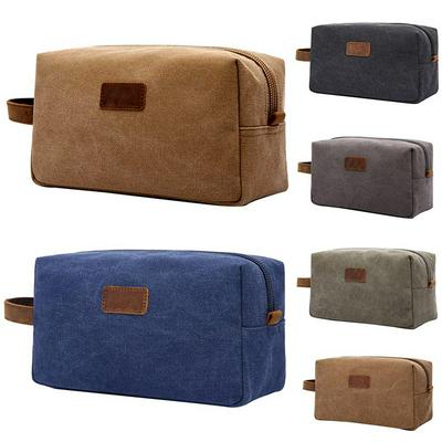 Unisex Travel Toiletry Bag Portable Waterproof Canvas Wash Bag