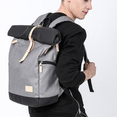 Waterproof Travel Backpack Oxford Cloth Laptop Bag with Snap Closure