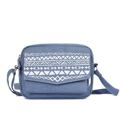 Women's Ethnic Denim Cluth Bag Flapover Crossbody Bag