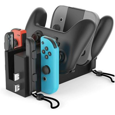 BESTAND 4 in 1 Fast Charging Stand Station for Nintendo Switch Joy-Con Controllers / Nintendo Switch Pro Controller