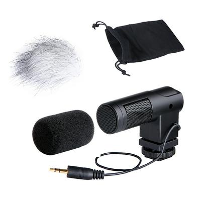 Compact Shotgun Microphone, BY-V01 Stereo Condenser Microphone for DSLR Camera