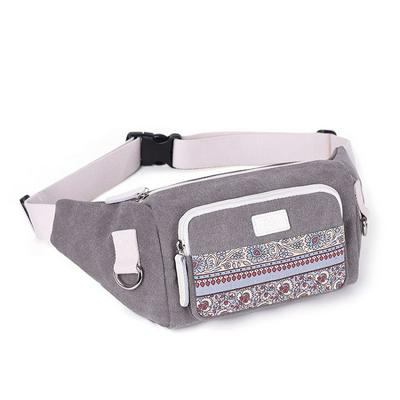 Unisex Fashionable Canvas Wasit Bag Multipurpose Ethnic Wasit Pack