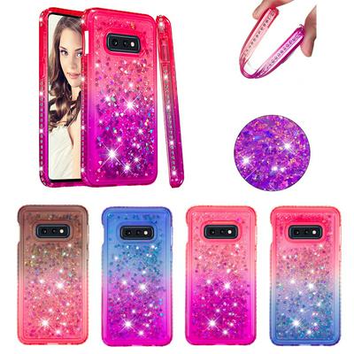  Edge Diamond Studded Quicksand Anti-Scratch Soft TPU Back Cover Protective Case for Samsung Galaxy S10e / S10 Lite