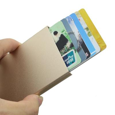 Aluminum Alloy Credit Card Wallet Pop Up RFID Blocking Anti-Theft Card Holder Business Wallet 