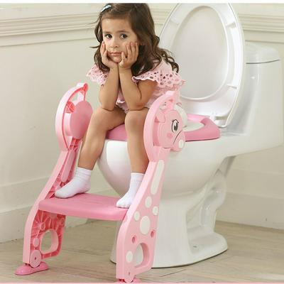 Cartoon Deer Baby Kids Folding Portable Adjustable Anti-Skid Safety Toilet Training Ladder Potty Chair