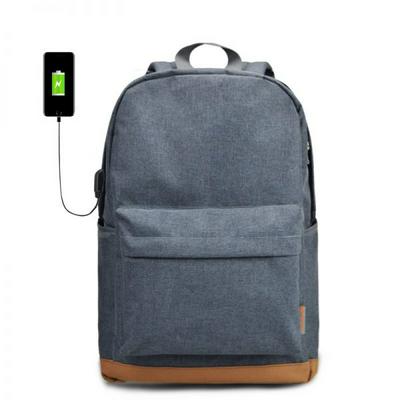 TINYAT Men's 15 inch laptop backpacks USB male school Bag Backpack Rucksack leisure for teenage Women Computer Bag Mochila Grey