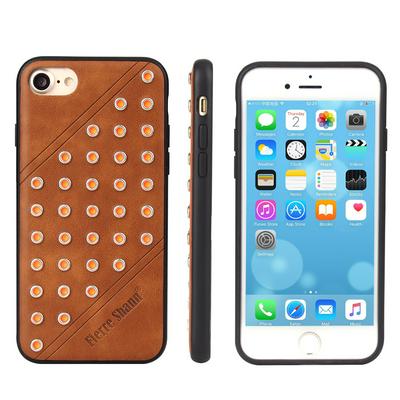 Drop Protection with Starry Oil Wax Pattern PU Leather Coated PC Back Cover Phone Case for iPhone 7 / 8