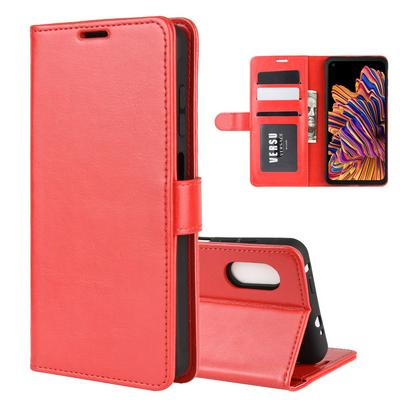 R64 Pattern Single Fold Edge Side Flip Shockproof PU Leather + Soft TPU Picture Frame Magnetic Buckle with Stand and Card Slots Wallet Case for Samsung Galaxy Xcover Pro