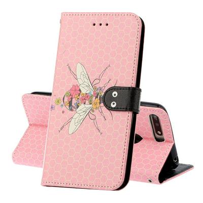 Wallet Phone Case for HUAWEI Honor 7A, Silk Pattern PU Leather Phone Cover With Card Slots
