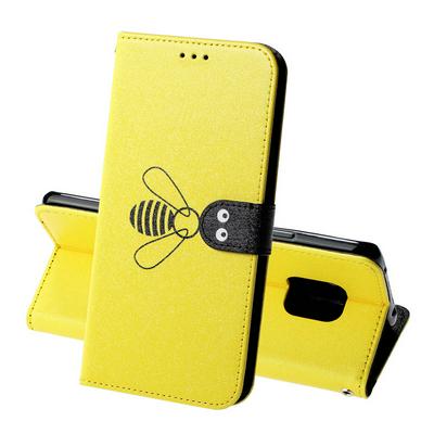 Bee Pattern Shockproof PU Leather + Soft TPU with Strap Card Slots Stand Wallet Protective Case for Huawei Mate 20 Pro
