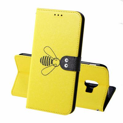 Bee Pattern Shockproof PU Leather + Soft TPU with Strap Card Slots Stand Wallet Protective Case for Samsung Galaxy J4 2018 J400 