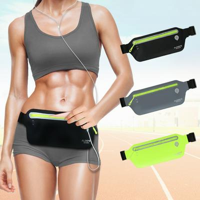 Slim Running Belt Waist Pouch Adjustable Fitness Workout Belt for Running, Exercising