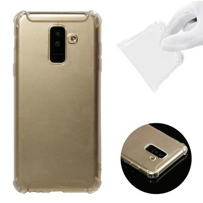 Shockproof Anti-Scratch Transparent Soft TPU Back Cover Protective Case for Samsung Galaxy A6 Plus (2018)