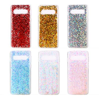 Ultrathin Bling Style Glitter Powder Soft TPU Back Cover Case for Samsung Galaxy S10 