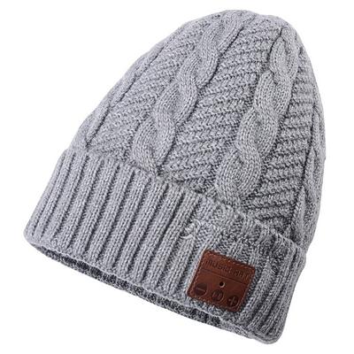 Bluetooth Earphone Hats for Men V4.2 Wireless Headset Call and Music Stereo Plus Fleece Tooth Bluetooth Knitted Hat