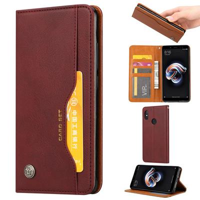 For Xiaomi Mi 8 Classic Knead Skin Pattern Magnetic Closure Flip Leather Case with Card Slot