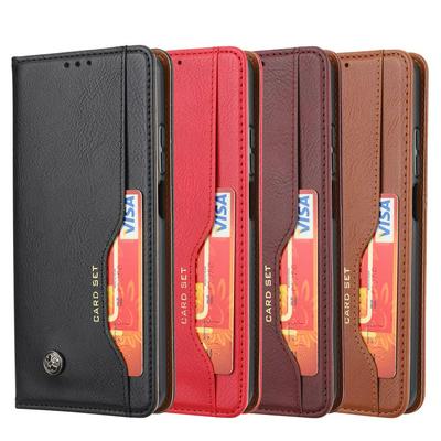 For Xiaomi Mi 10T Lite 5G Classic Knead Skin Pattern Magnetic Closure Flip Leather Case with Card Slot