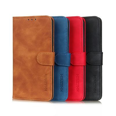 For Samsung Galaxy M31 KHAZNEH Retro Pattern Front Buckle Flip Leather Case with Card Slot & Stand Function